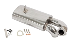 EMPI 3764 - Stainless Steel Sideflow Muffler Only, Bug 66-73, 1300-1600cc, Fits EMPI P/N 3762 Exhaust System
