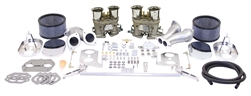 EMPI 47-8317 - EMPI DELUXE DUAL 40 HPMX CARBURETOR KIT WITH CHROME STEEL AIR CLEANERS
