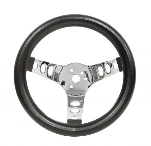 EMPI Poly-Foam Steering wheel, 3 spoke, 10" Dia., 5 ½" Dish / 5 ½"