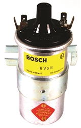 BOSCH 00 016 - BOSCH BLUE COIL WITHOUT RESISTOR - WITH BRACKET - 6 VOLT - SILVER IN COLOR - EMPI 9408-B