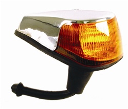TURN SIGNAL ASSEMBLY - LEFT - 70-79 - AMBER - CHROME PLATED PLASTIC - 113-953-041N