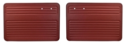 Bug Convertible & Sedan -67-77 FRONT ONLY - AUTHENTIC DOOR PANELS - SMOOTH VINYL - NO POCKETS
