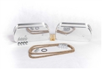 MST - POLISHED - BILLET ALUMINUM VALVE COVERS WITH VENTS - USES STOCK VALVE COVER GASKETS