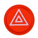 Emergency Flasher Knob Insert - RED - Bug 1968-1977; Type3 1968-1973; Ghia 1968-1974; Type2 1968-1979;  Thing 1973-1974 - 111-941-543F