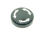 Fresh Air Knob Insert, Black with White Arrows - Bug 1968-1977; T3 1968-1973; Ghia 1972-1974 - 113-819-663F