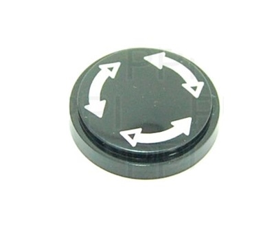 Fresh Air Knob Insert, Black with White Arrows - Bug 1968-1977; T3 1968-1973; Ghia 1972-1974 - 113-819-663F