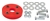 Urethane Steering Coupler Kit (Red) - EMPI B5-5471-3