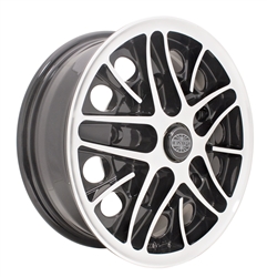 EMPI 10-1101 - COSMO RIM - Gloss Black w/ Polished Lip & Face - ET 22 - BS 4 1/8" - 60* SEAT -5X205 - 15"X5.5"