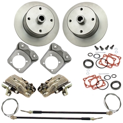 EMPI 22-2870-F - DELUXE Rear Disc Brake Kit w/ E-Brake, 4x130 with 14x1.5mm threads, I.R.S. 68 & later & Swing Axle 68