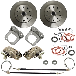 EMPI 22-2913-F DELUXE Rear Disc Brake Kit w/ E-Brake, Double-Drilled 5x130 with 14x1.5mm threads / 5x4.75- with 12mm threads I.R.S. 68 & later & Swing Axle 68