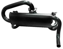 EMPI 3368 - BLACK - SINGLE QUIET PACK BAJA EXHAUST SYSTEM - ELIMINATES HEATER BOXES