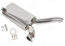EMPI 3481 - Stainless Steel Sideflow Muffler Only, Type 2 63-67, Fits EMPI P/N 3448 Exhaust System