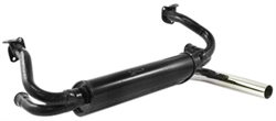 EMPI 3487 - SINGLE-TIP GT EXHAUST SYSTEM Bug & Ghia, 1300-1600cc, 66-73  Black with Chrome Tip, 1 3/8" tubing