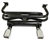 EMPI 3675 - Square-Tip Exhaust, Black w/ Chrome Square Tips, 1 3/8" tubing, Bug & Ghia, 1300-1600cc, 66-73
