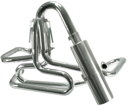 EMPI 3750 - Competition Exhaust - 1 1/2- - Black w/ Stainless Steel Off-Road Muffler