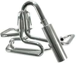 EMPI 3752 - Competition Exhaust - 1 1/2- - Chrome w/ Stainless Steel Off-Road Muffler
