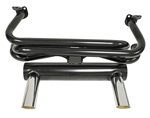 EMPI 3766 - 2 Tip GT Exhaust System - Bug, 1200cc, 63 1/2-65 (40HP) Black with Chrome Tips, 1 3/8" tubing