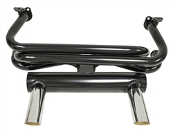 EMPI 3766 - 2 Tip GT Exhaust System - Type 1, 1200cc, 63 1/2-65 (40HP) Black with Chrome Tips, 1 3/8" tubing