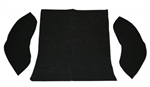 Rear Well and Cargo Area Carpet Kits -1958-64 Bug Sedean  Rear Well Carpet Kit - 3 piece  - Black