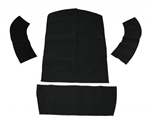 Rear Well and Cargo Area Carpet Kits - 1973-79 - Super Bettle Conv. - Rear well carpet kit  - 4 piece - Black - 3998