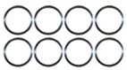 Spiral Piston Pin Retainers - Set of 8