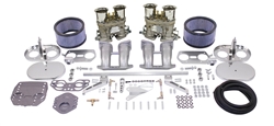 EMPI 47-7295 - EMPI DUAL 44 HPMX CARBURETOR KIT FOR T2/T4 WITH CHROME AIR CLEANERS