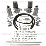 EMPI 47-7421 - DUAL EMPI 34MM EPC CARBURETOR KIT WITH EXTRA TALL INTAKE MANIFOLDS - TWIST PULL LINKAGE FOR DUAL PORT T1 BEETLE STYLE ENGINES