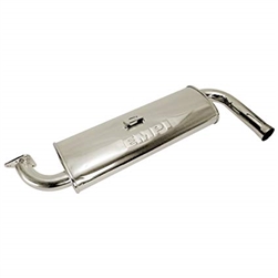 EMPI 55-3666 - CERAMIC COATED Single Quiet Black with Chrome Tip - Type 2, 63-71 - SMALL 3 BOLT MUFFLER ONLY