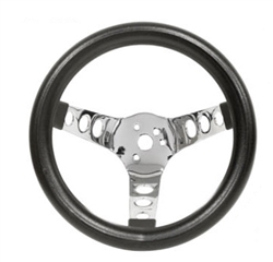 EMPI 79-4110 - EMPI Poly-Foam Steering wheel, 3 spoke, 13½  Dia., 3½  Dish / 3½