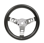 EMPI Poly-Foam Steering wheel, 3 spoke, 10" Dia., 5 ½" Dish / 5 ½"