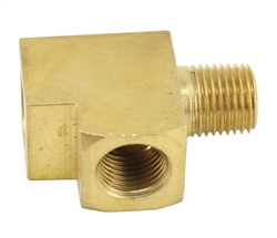 EMPI 9205 - BRASS T FITTING/ADAPTER (1/8"), FOR GAUGES, EACH
