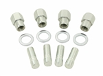 Chrome Nut & Stud Kit, w/ Flat Washers, M14-1.5 to 1/2-20, (for Mag Wheels) 4 Pair - EMPI 9511