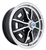 EMPI 9688 - SPRINTSTAR - Gloss Black w/ Polished Lip & Spokes (8 Spoke) - ET 25 - BS 4" - 60* SEAT - 4X130 - 15X5"