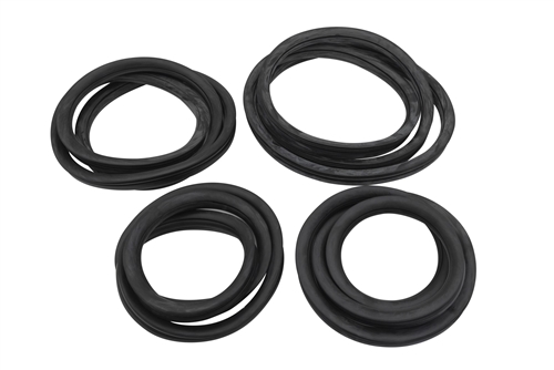 EMPI 98-4545-B - Stock Window Rubber w/Groove Kit, 73-77 S/B, 4-Piece Set
