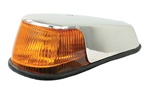TURN SIGNAL ASSEMBLY - RIGHT - 70-79 - AMBER - CHROME PLATED PLASTIC