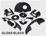 EMPI GLOSS BLACK POWDER COATED TINWARE 1600 DUAL PORT - FULL SET - BEETLE