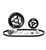 MST - BLACK - RAPTOR - COMPLETE SERPENTINE PULLEY SYSTEM