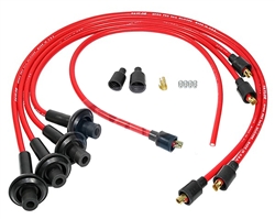8MM TAYLOR SPIRO SPARK PLUG IGNITION WIRES - RED - VIRGIN SILICONE JACKET & CORE