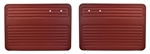 Bug Convertible & Sedan -49-55 FRONT ONLY - AUTHENTIC DOOR PANELS - SMOOTH VINYL - NO POCKETS