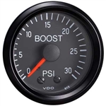 VDO V150052 - BLACK COCKPIT SERIES GAUGES - BOOST GAUGE, 0-30 PSI
