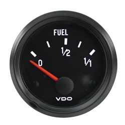 VDO V301020 - BLACK COCKPIT SERIES GAUGES - FUEL GAUGE, 73-10 OHMS, REQUIRES VW SENDING UNIT OR P/N: V221012