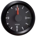 VDO V370155 - MINI SERIES - BLACK COCKPIT ANALOG CLOCK, 12V, 2 1/16" (52MM) DIA.