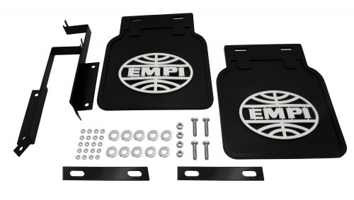 Mud Flaps  - Black w/White   Logo  - Bus thru 1972  -  Pair  -  15-1092